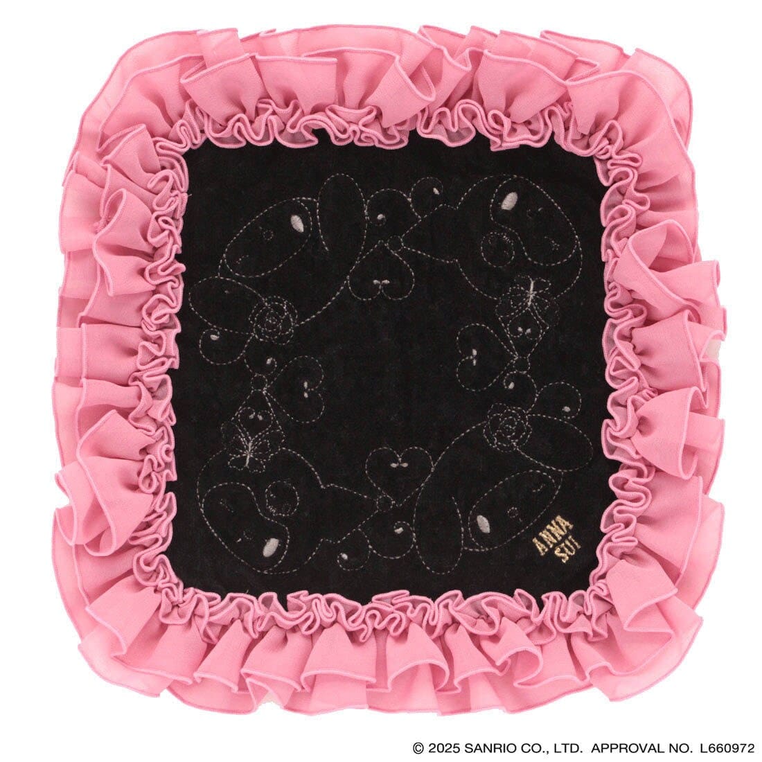 アナスイ × マイメロディ クロミ 大判 タオルハンカチ（28cm）ギャザー