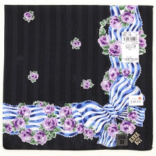 アナスイ　プリントハンカチ　リボンローズ柄　【ANNA SUI】