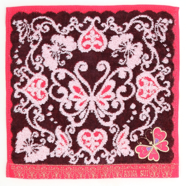 アナスイ タオルハンカチ バタフライ&ハート 【ANNA SUI】 | アナ スイ