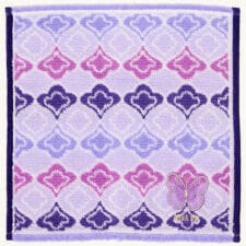 アナスイ　大判　タオルハンカチ（cm）オーガンジーアップリケ　【ANNA SUI】