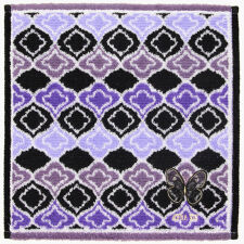 アナスイ　大判　タオルハンカチ（cm）オーガンジーアップリケ　【ANNA SUI】