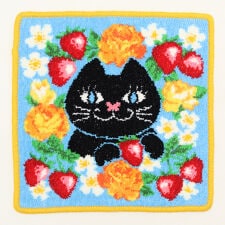 アナスイ　シェニール織　タオルハンカチ　TITI (ティティ)＆フルーツ　【ANNA SUI】