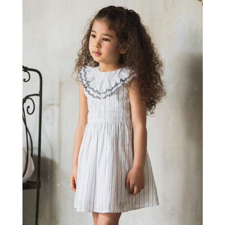 スカラップ フリル 衿 ナチュラル ストライプ ワンピース ９０ １４０ｃｍ ベベ Bebe ファッション通販 マルイウェブチャネル Cb001 696 85 01