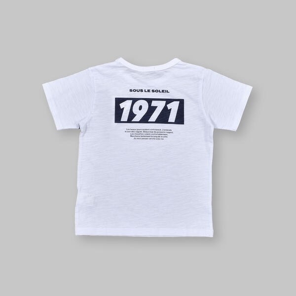 １９７１ ロゴ ウェーブ プリント 半袖 Ｔシャツ （９０～１５０ｃｍ