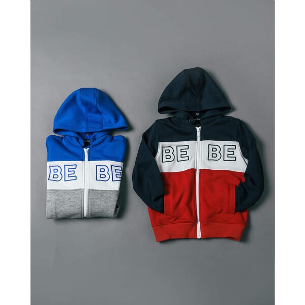 新品　BeBe　3WAY ロゴ刺繍入り パーカー メルトン ピーコート べべ 新品 BeBe 3WAY ロゴ刺繍入り パーカー メルトン ピーコート べべ