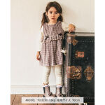 お揃い 】 ベロア 千鳥 柄 フリル リボン ワンピース ベビー （80  