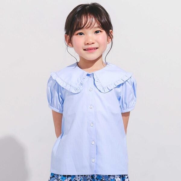 オックスフリルビッグカラーブラウス(90~140cm) | ベベ(BeBe) | マルイ