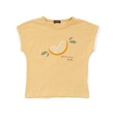 立体オレンジモチーフフリンジ半袖Tシャツ(90~150cm)