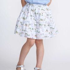【お揃い】ブローニュプリントローンメロウフリルキュロットパンツ(90~150cm)