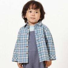 ベベ(BeBe)の先染めネルチェック長袖シャツ(90~100cm)