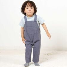 ネル起毛胸ポケットオーバーオール(80~100cm)