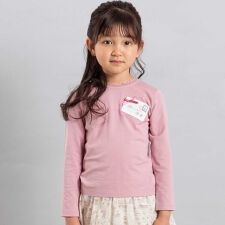 レターモチーフ天竺長袖Tシャツ(100~160cm)