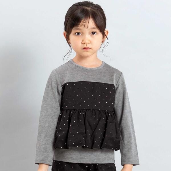 メゾピアノ新品新作タグ付きラメパイピング　ハーフZIPプルオーバー140 メゾピアノ新品新作タグ付きラメパイピング ハーフZIPプル