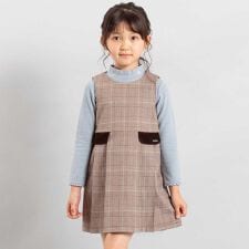 【お揃い】グレンチェックプリーツジャンパースカート(90~150cm)