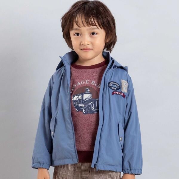 ジャケット・アウター bebe 4WAY中綿リボン付きコート(80~130cm)(80cm パープル