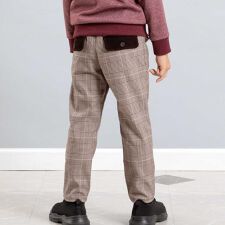【お揃い】グレンチェックロングパンツ(90~150cm)