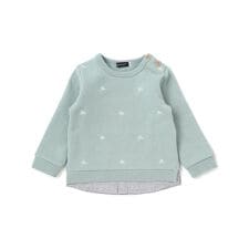 ロゴ刺しゅう裏起毛レイヤード風トレーナー(80~100cm)