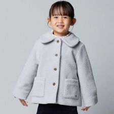 ベベ(BeBe)の丸襟ボアショートコート(90~150cm)