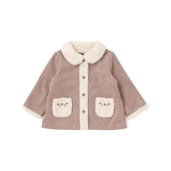 スウェード調裏ボアコート(90~100cm) | ベベ(BeBe) | マルイウェブチャネル