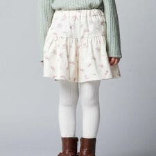 【お揃い】シャツコールGirlyフラワープリントキュロットパンツ(90~150cm)