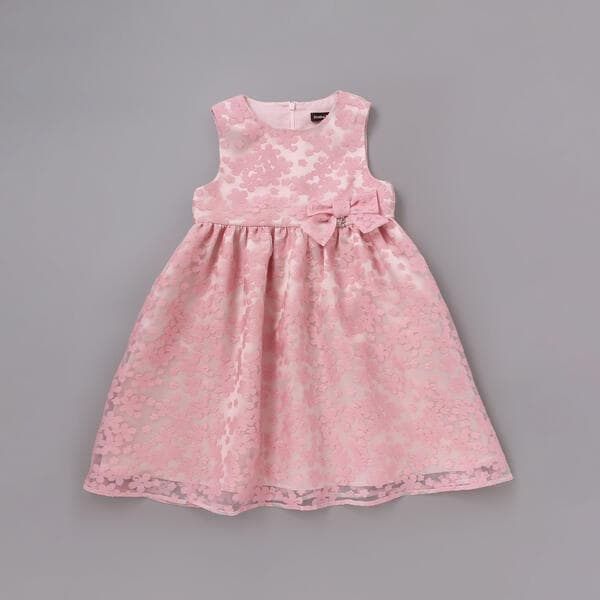 フローラルオパールプリントウエストリボンドレス(110~130cm)