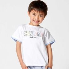 マルチカラーロゴプリント天竺半袖Tシャツ(90~150cm)