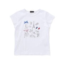 PARISおでかけプリント天竺半袖Tシャツ(90~150cm)