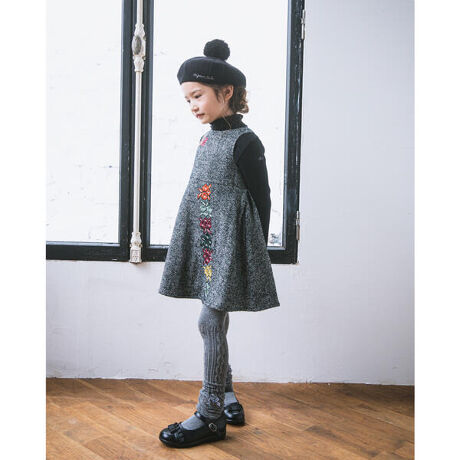 日本製 ６色 フラワー 刺繍 ヘリンボーン ワンピース １１０ｃｍ １５０ｃｍ ベベ Bebe 1101 ファッション通販 マルイウェブチャネル