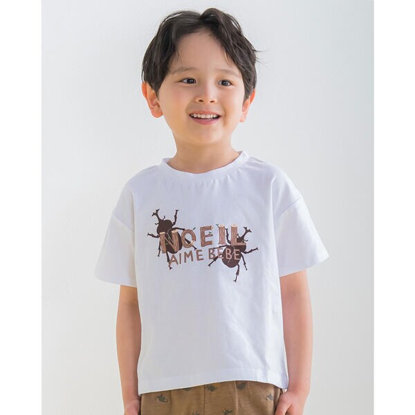 BREEZE 甚平 130cm 昆虫プリント （昆虫カブトムシプリント天竺