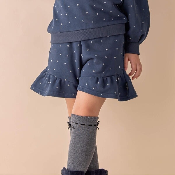 ♥︎美品♥︎ジルボーキュロット お揃い】裏毛ロゴプリントキュロットパンツ(90~130cm) | ノイユ