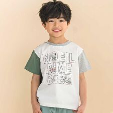 袖配色天竺半袖Tシャツ(80~130cm)