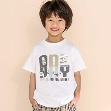 天竺マリンモチーフプリント半袖Tシャツ(80~130cm)