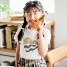 天竺ハートプリント半袖Tシャツ(80~130cm)