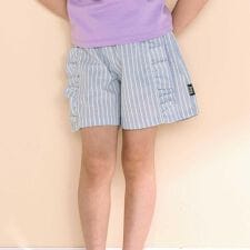 【お揃い】チェック柄ボーダー柄フリル付きショートパンツ(90~130cm)