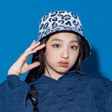 【 ニコ☆プチ 掲載 】モノグラムヒョウ柄リバーシブルバケットハット