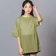 オーバーメッシュTシャツ＆半袖Tシャツセット(130~160cm)