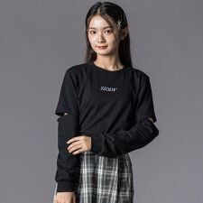 2WAYデザイン長袖Tシャツ(130~160cm)