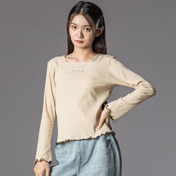 【 ニコ☆プチ 掲載 】メロウリブテレコ長袖Tシャツ(130~160cm)