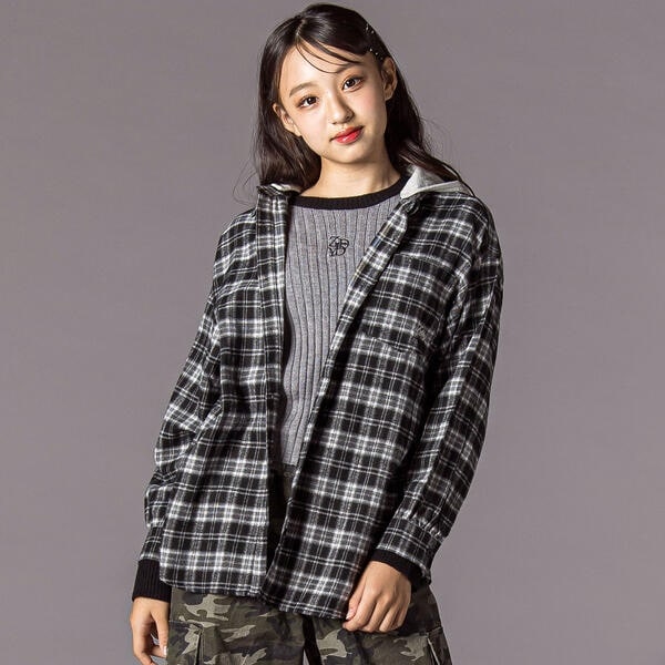 [�}���C]�t�[�h���O���`�F�b�N�V���c(130~160cm)/�W�f�B�iZIDDY�j �u���b�N�n