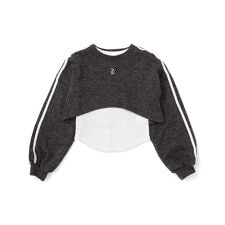 【 ニコ☆プチ 掲載 】メランジニット＆長袖リブTシャツセット(130~160cm)