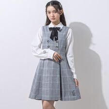 【 ニコ☆プチ 掲載 】グレンチェックジャンパースカート(130~160cm)