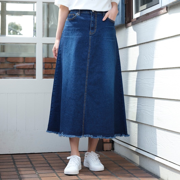 ＩＮＤＩＭＡＲＫ】デニム・裾フリンジスカート | ピサーノ(PISANO