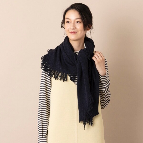 ミンク、カシミヤ100% 花模様 大判ショール 三角ストールの通販・価格