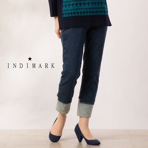 INDIMARK】裾切り替えストレートデニム | ピサーノ(PISANO