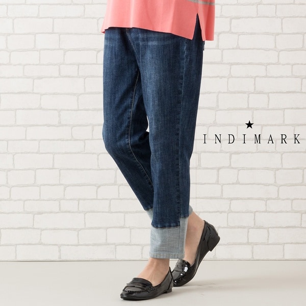 INDIMARK】裾切り替えストレートデニム | ピサーノ(PISANO