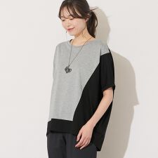 ピサーノ(PISANO)の【手洗いOK】バイカラー切り替えドルマントップス