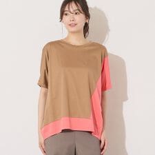 ピサーノ(PISANO)の【手洗いOK】バイカラー切り替えドルマントップス