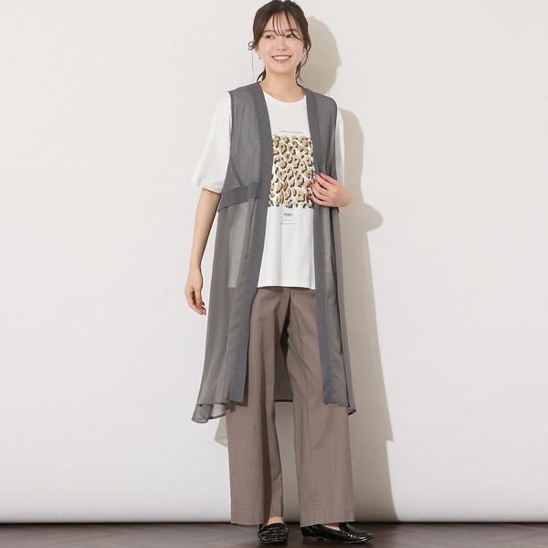 【完売】  大きいサイズ/接触冷感】カノコVネックジレ | エウルキューブ トップス