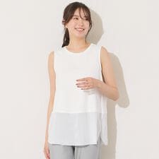 ピサーノ(PISANO)の【紫外線防止・接触冷感・手洗いOK】ウエスト切り替えタンクトップ