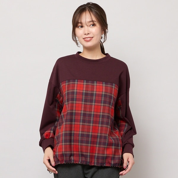 ピサーノ（PISANO）/【セットアップ対応】スタンドカラー・チェック柄トップ セットアップ対応】スタンドカラー・チェック柄トップ | ピサーノ